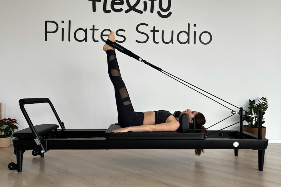 Athletic person move smoothly during workout session